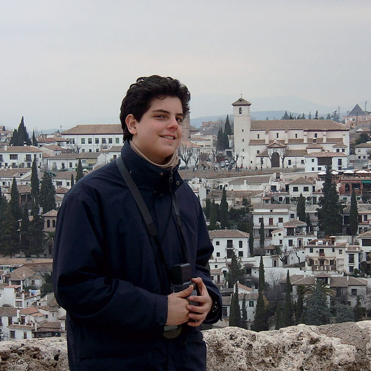 blessed carlo city behind him blessed carlo city behind him
